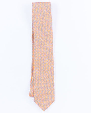 Light Orange Tie 100% Silk